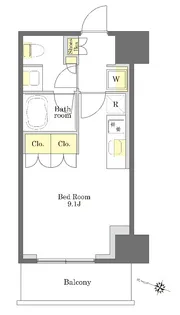 プライムメゾン白金台タワー【8階】の間取り