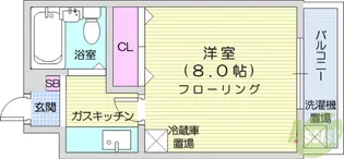 イーグルハイツ銀杏町【4階】の間取り