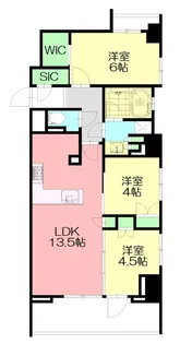 クリオ茅ヶ崎サザンマークス【4階】の間取り