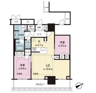 THE TOWER JUJO【32階】の間取り