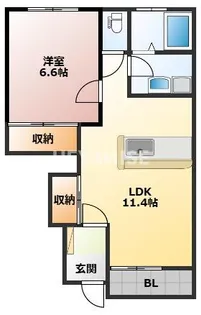 フェアリーハウス北村【1階】の間取り