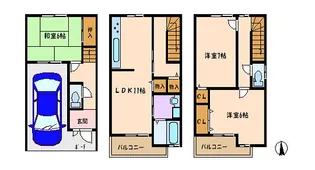 大阪府八尾市南木の本9【一戸建】の間取り