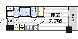 レオンコンフォート天神橋【8階】の間取り