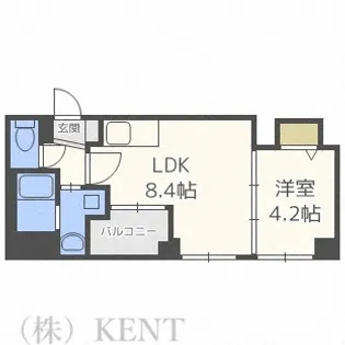 クラッセ知事公館前【3階】の間取り