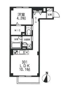 パークヒルズ目黒【3階】の間取り