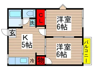 ル・ソレイユ【2階】の間取り