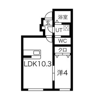 フルールポミエB棟【1階】の間取り