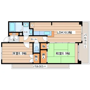 グランヴェルディ【8階】の間取り