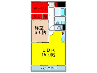 クレアメゾン千里【5階】の間取り