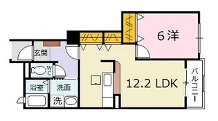 サニーレジデンスFII【1階】の間取り