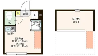 ヴェローナ平井【2階】の間取り