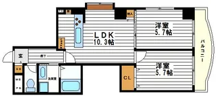 グランデージ清水谷【5階】の間取り