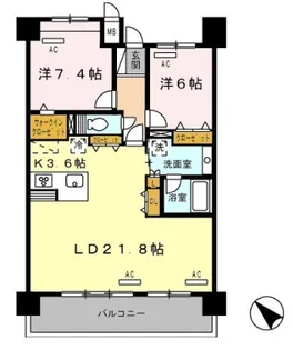 ロイヤルパークス豊洲【14階】の間取り