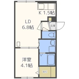プレシェルト美園【1階】の間取り