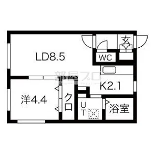 Porte Bonheur東札幌(ポルトボヌール東札幌)【3階】の間取り