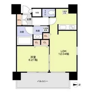 プレジオ天神橋II【3階】の間取り