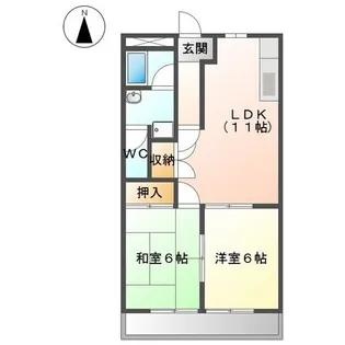 TハピネスB棟【1階】の間取り