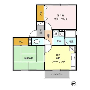 セジュール稲葉 AB【1階】の間取り