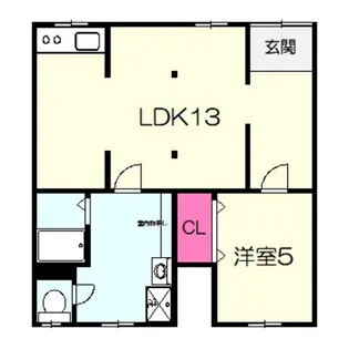 メビウス南花田ハイツ【1階】の間取り