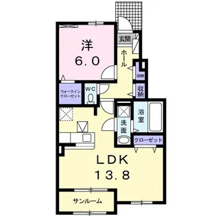 カーサ・エスポア【1階】の間取り