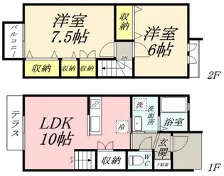 フォレストメゾン上柴【1階】の間取り