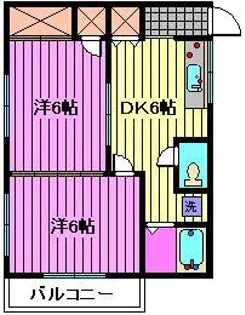 コーポ幸【1階】の間取り