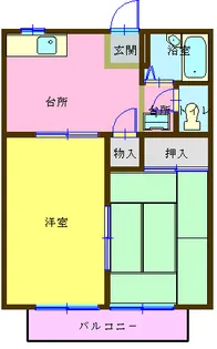 関門ハイツ【2階】の間取り