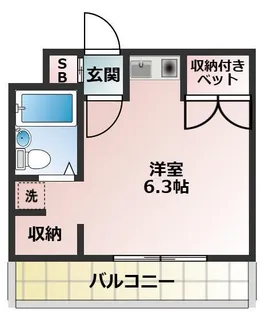 第3丸仙ハイツ【3階】の間取り