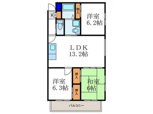 サイレントキャッスル【2階】の間取り