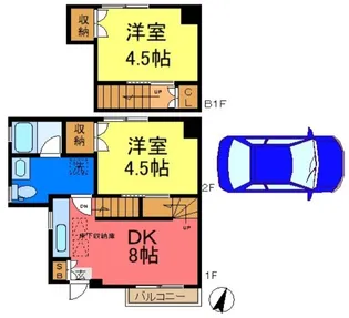 ビジャグランデ【1階】の間取り
