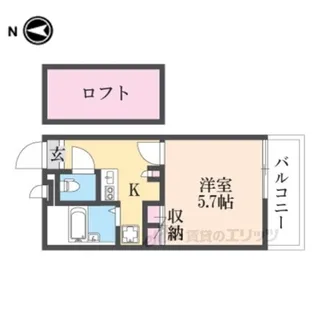 レオパレスエルザ1【3階】の間取り