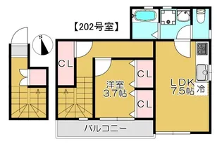 仮)ISLE NAKANOBU(アイル ナカノブ)【2階】の間取り