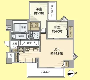 朝日ラ・パリオ等々力台【6階】の間取り