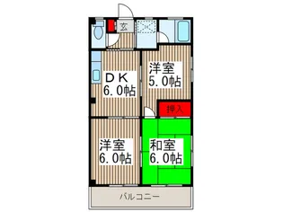 中山マンション弐番館【2階】の間取り