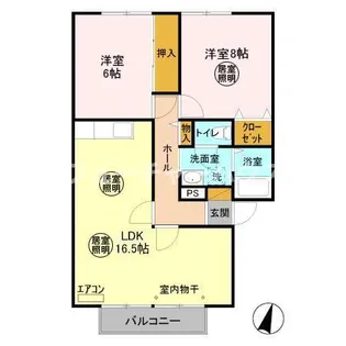 サンビレッジ・プルミエ C【2階】の間取り