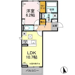 D-ROOMラナンキュラス【1階】の間取り