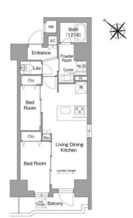 コンフォリア・リヴ茅場町【3階】の間取り