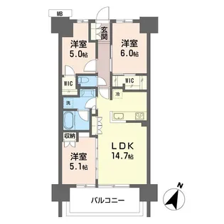 シントシティ F【14階】の間取り