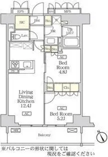 リーフシティ市川 ザ・レジデンス【8階】の間取り