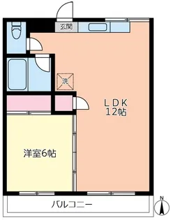 坂西ハイツ【1階】の間取り