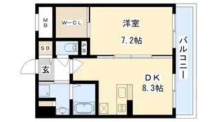フローレンスコート清水【4階】の間取り