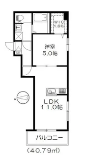 エトワール新大橋【2階】の間取り
