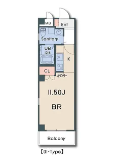 THE BLACK FORT【7階】の間取り