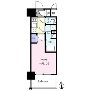 エスリード大阪イーストエッジ【6階】の間取り