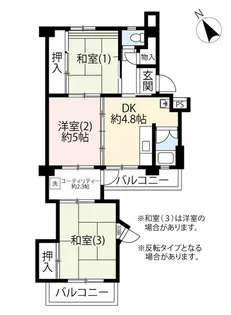 UR神代【3階】の間取り