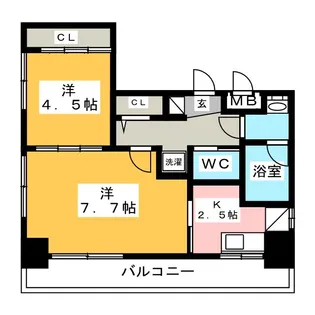 プリンセスハイツ東日暮里【2階】の間取り