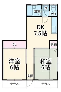 ホワイトベルハイム【1階】の間取り
