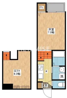 MODERN PALAZZO 喜々津Soleil【2階】の間取り