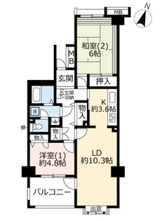 UR幕張ベイタウンパティオス7番街【2階】の間取り