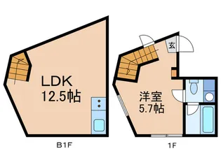HJ PLACE 新宿早稲田の間取り